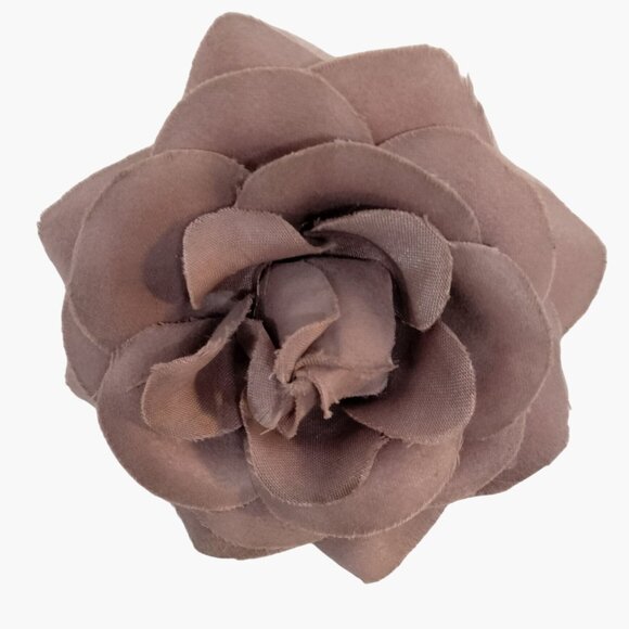 Rose Hair Clip Dusty Mauve Taupe Vintage Hairpin Boho Statement Wedding Festival - Picture 2 of 5